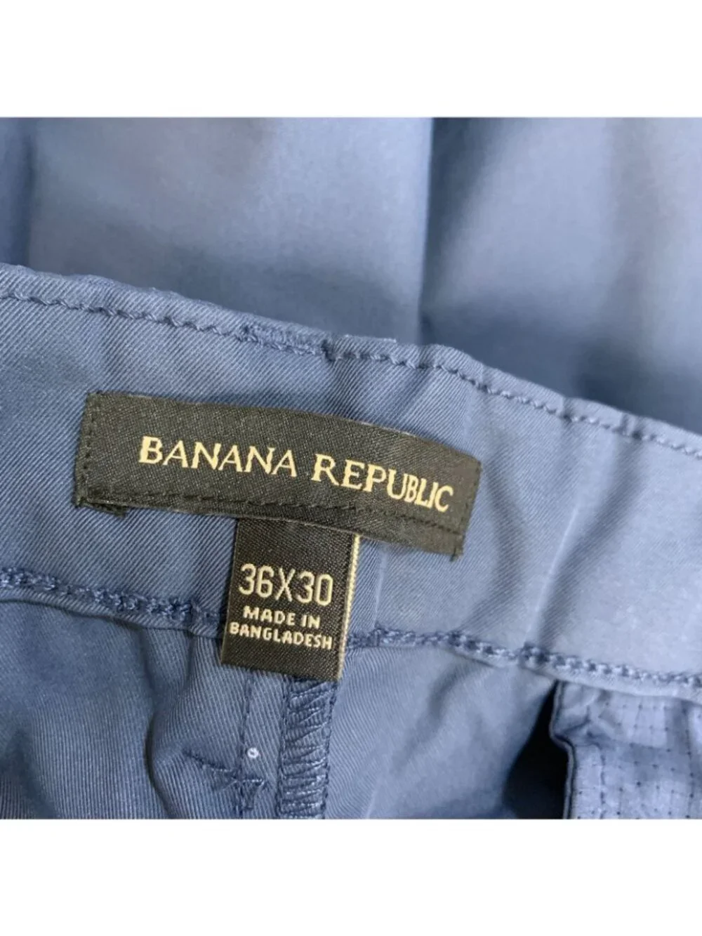 NWT Banana Republic Men's 36x30 Blue Commuter Flex Tech Pants Athletic Fit